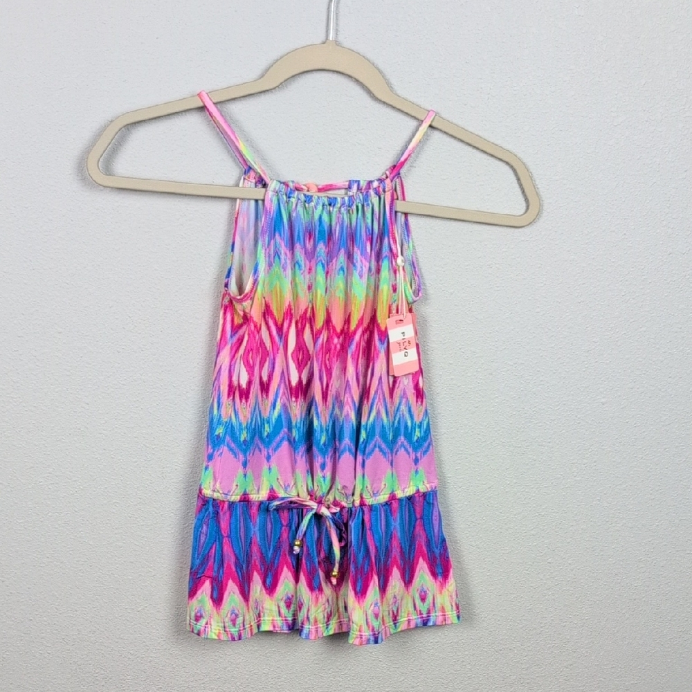 Pilyq Pink and Blue Swim Coverup Vibrant Design